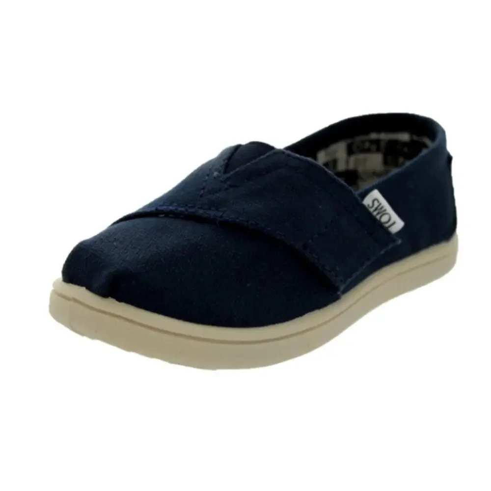 TOMS Boys Navy Alpargata Casual Shoes Size 2
